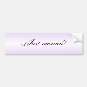 Just married Autoaufkleber für frisch Verheiratete