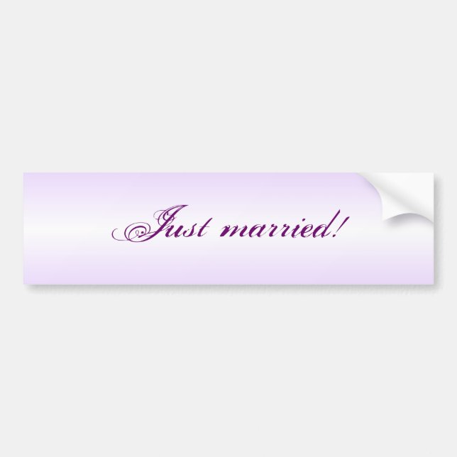 Just married Autoaufkleber für frisch Verheiratete (Vorne)