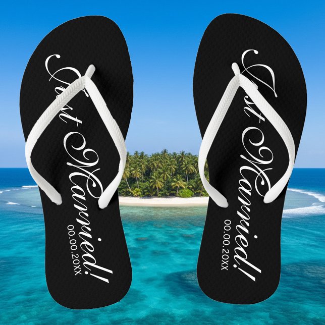 Just Married Beach Flip Flops für Braut und Bräuti (Von Creator hochgeladen)