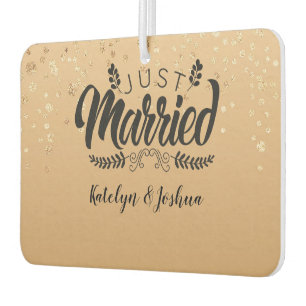 Just Married Benutzerdefiniertes Foto Autolufterfrischer