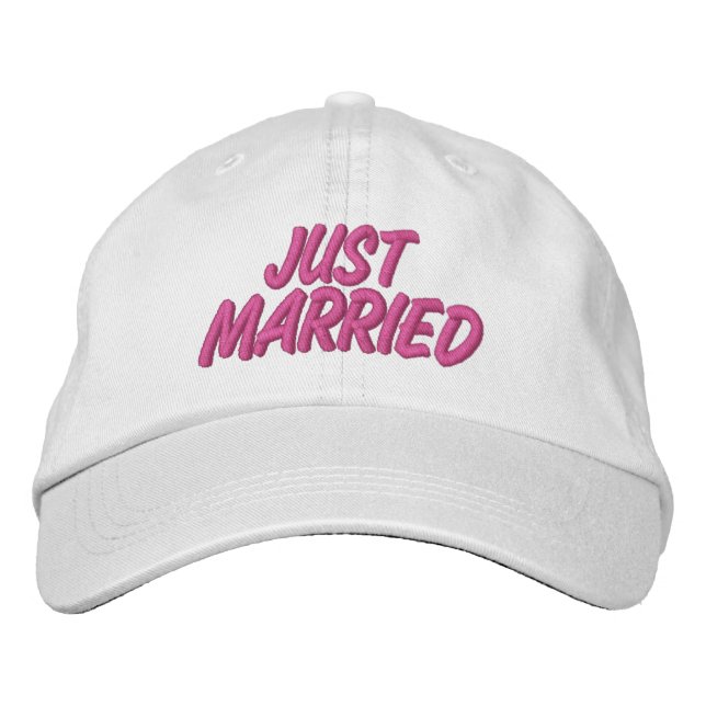 Just Married Bestickte Kappe (Vorderseite)