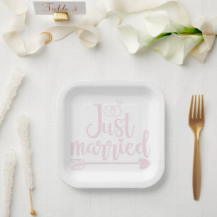 Just Married Blush Pappteller
