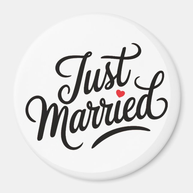 Just Married Bridal Magnet (Vorne)