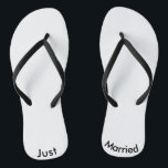 Just Married Bridge Groom Flip Flops Polterabend<br><div class="desc">Perfekte Flip Flops für die Flitterwochen der Neuvermählten.</div>