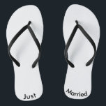 Just Married Bridge Groom Flip Flops Polterabend<br><div class="desc">Perfekte Flip Flops für die Flitterwochen der Neuvermählten.</div>