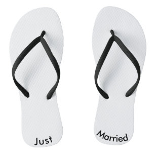 Just Married Bridge Groom Flip Flops Polterabend
