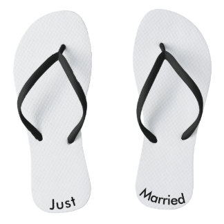 Just Married Bridge Groom Flip Flops Polterabend