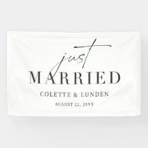 Just Married Car Banner Empfang Decoration C300