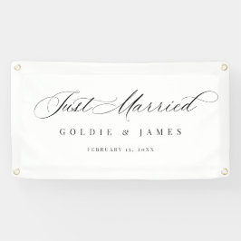 Just Married Car Banner Empfang Dekoration Signatu