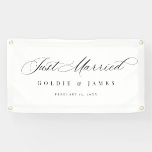 Just Married Car Banner Empfang Dekoration Signatu