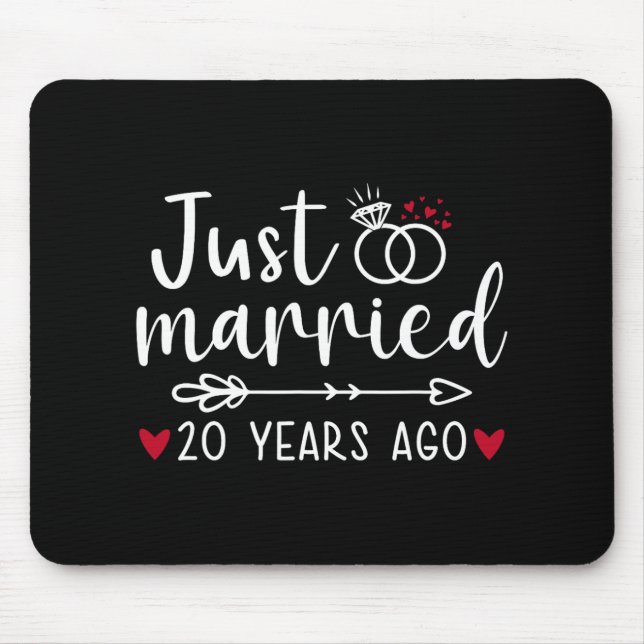 Just Married Couples Funny Husband Ehefrau 20. Ann Mousepad (Vorne)