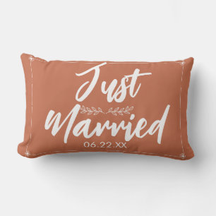 Just Married Date Hochzeitsgeschenk Niedlich Lumba Lendenkissen