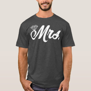 Just Married Ehefrau Bride Verlobung Flitterwochen T-Shirt
