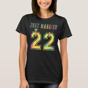 Just Married Ehefrau Husband Matching 2022 Flitter T-Shirt