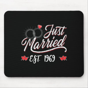 Just Married Est 1969 Husband Ehefrau 56. Wedding Mousepad