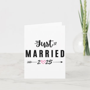 Just Married Est 2025 Flitterwochen Hochzeitspaare Karte