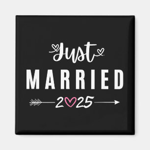 Just Married Est 2025 Flitterwochen Hochzeitspaare Magnet