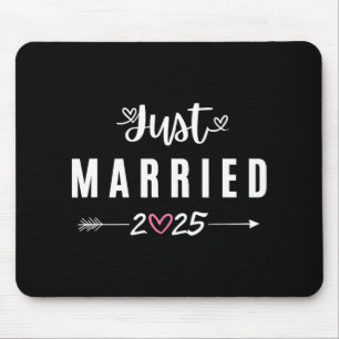 Just Married Est 2025 Flitterwochen Hochzeitspaare Mousepad