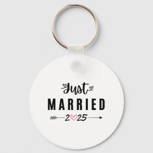 Just Married Est 2025 Flitterwochen Hochzeitspaare Schlüsselanhänger