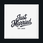 Just Married Est 2025 Hochzeit Ehefrau Mr. and Mrs Magnet<br><div class="desc">Gerade verheiratet Est 2025 Hochzeit Ehefrau Mr. und Mrs. Bride Groom</div>
