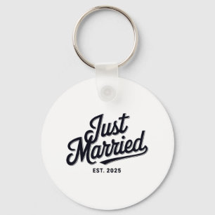 Just Married Est 2025 Hochzeit Ehefrau Mr. and Mrs Schlüsselanhänger