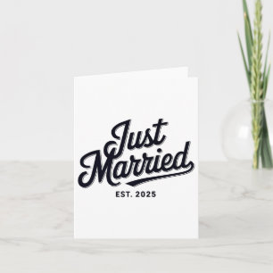 Just Married Est 2025 Wedding Ehefrau Mr & Mrs Karte