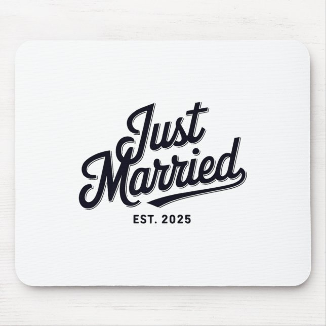Just Married Est 2025 Wedding Ehefrau Mr &amp; Mrs Mousepad (Vorne)