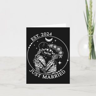 Just Married Est Halloween Skeleton Paare Matchi Karte