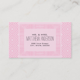 Just Married Ethnic Boho-chic Calling Card 2 Telefonnummerkarte