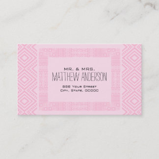 Just Married Ethnic Boho-chic Calling Card 2 Telefonnummerkarte