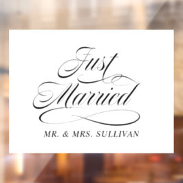 Just Married Fensteraufkleber