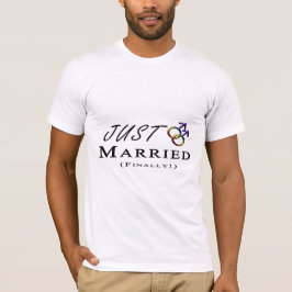 Just Married (final) Gay Pride mit Geschlechtersym T-Shirt