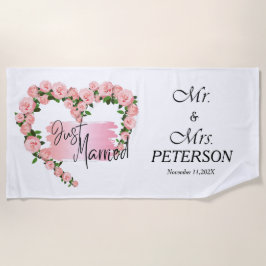 Just Married/Flitterwochen/ Hochzeitsgeschenk für  Strandtuch