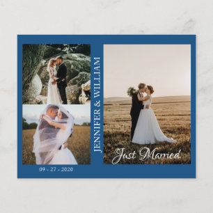 Just Married Foto Collage Hochzeitsankündigung
