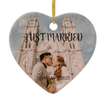 Just Married Gastgeschenk Hochzeit Ornament Gesche
