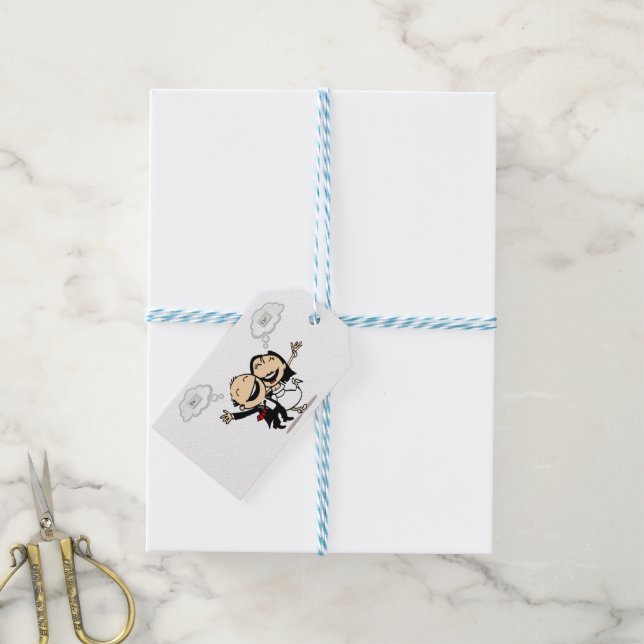 Just married geschenkanhänger (Mit Garn)