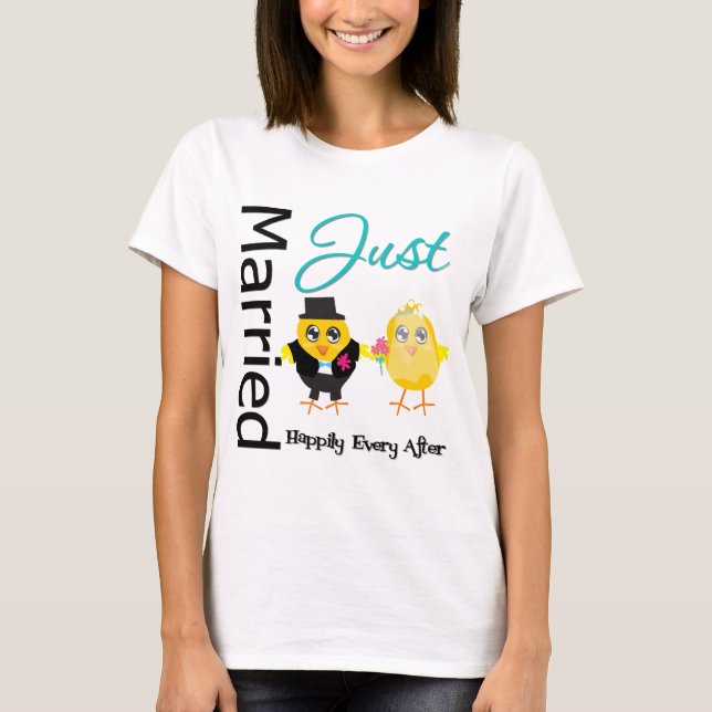 Just Married glücklich immer nach T-Shirt (Vorderseite)