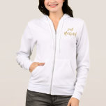 Just Married Gold Foil Typografy Hoodie<br><div class="desc">Gerade heiraten wir Gold Foil Typografy Hoodie für eine frisch verheiratete auf ihren Flitterwochen.</div>