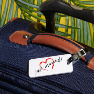 Just Married Heart Gepäckanhänger