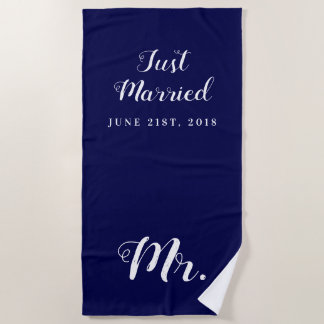 Just Married | Hochzeit Strandtuch