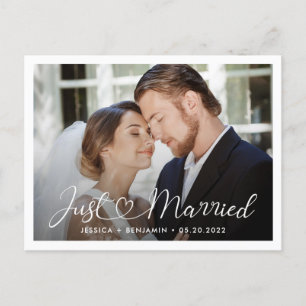 Just Married   Hochzeitsankündigung Ankündigungspostkarte