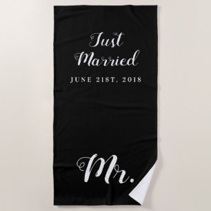 Just Married Hochzeitsreise Strandtuch