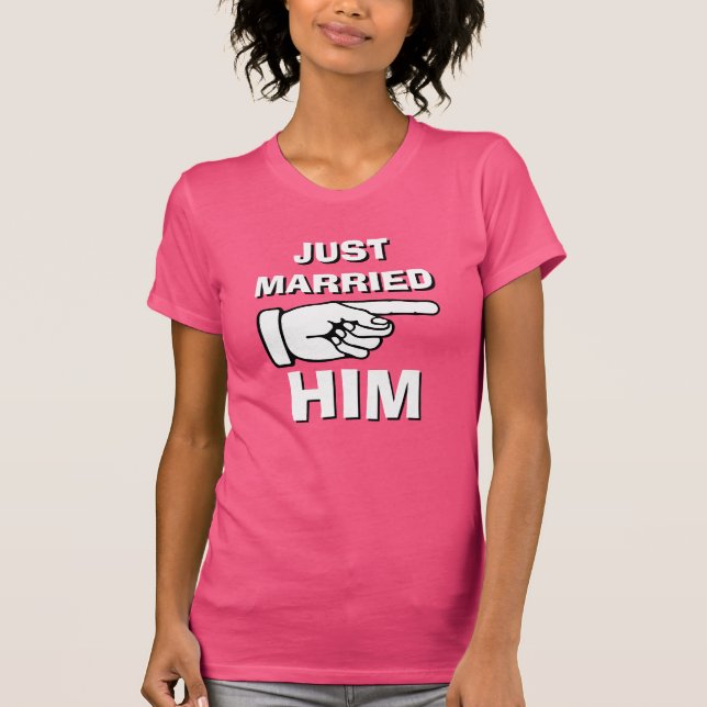 Just Married Ihm Ihr Shirt Set für frische Wesen (Vorderseite)