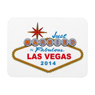 Just Married in Fabulous Las Vegas 2014 (Zeichen) Magnet