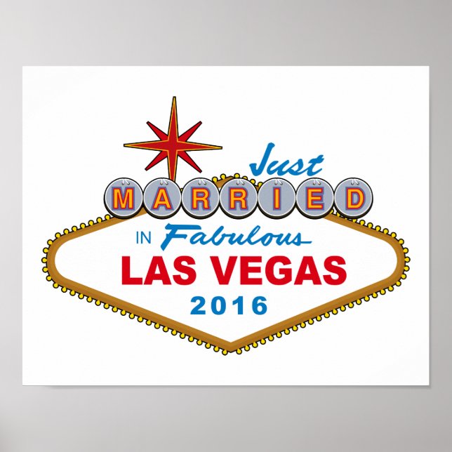 Just Married in Fabulous Las Vegas 2016 (Zeichen) Poster (Vorne)