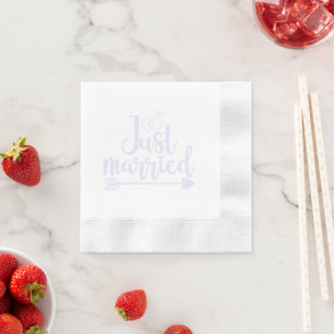 Just Married Lavender Serviette