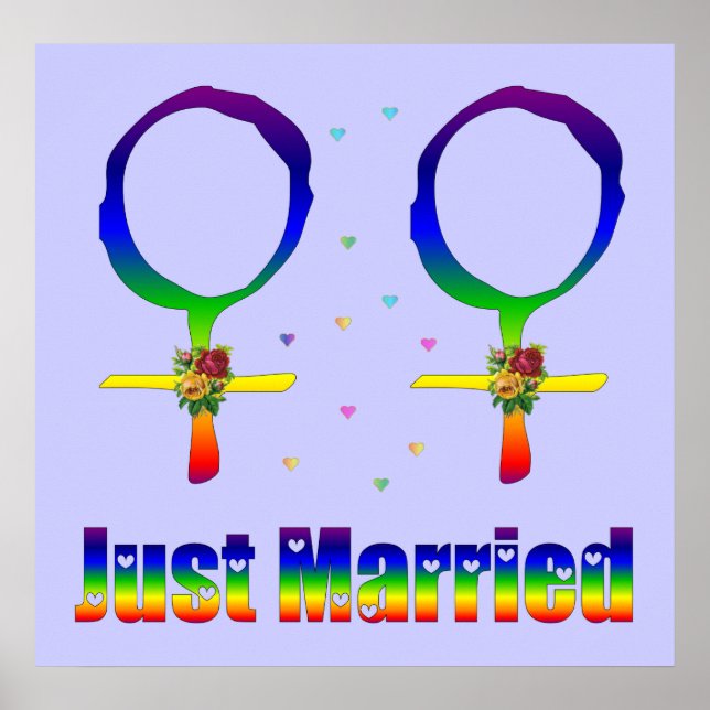Just Married Lesbians Poster (Vorne)