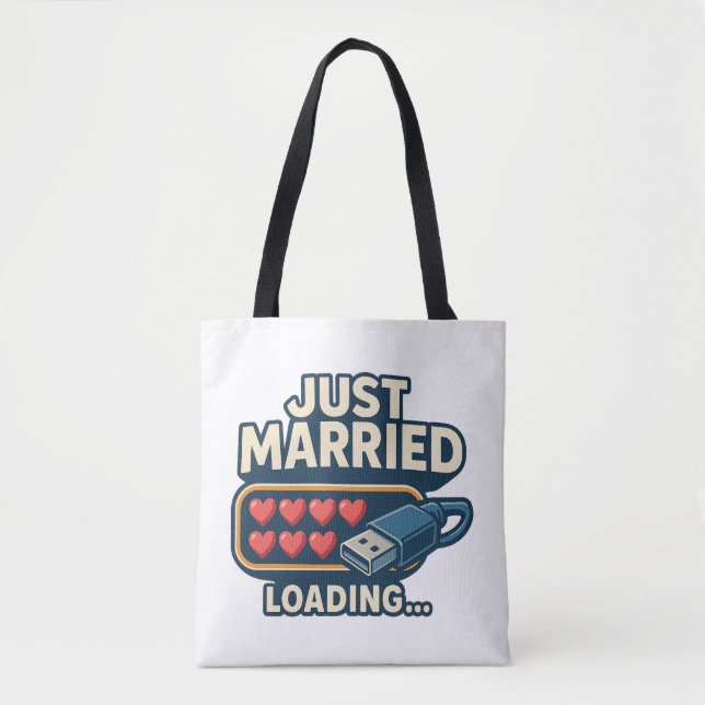 Just Married Loading - Funny Tech Wedding (Vorderseite)