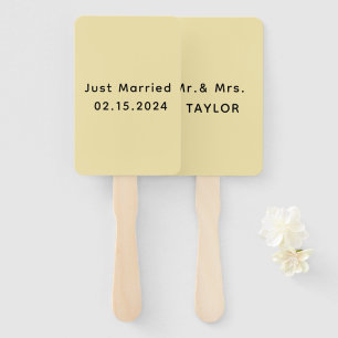 Just Married Mr. & Mrs.   Hochzeitsmonogramm Fächer