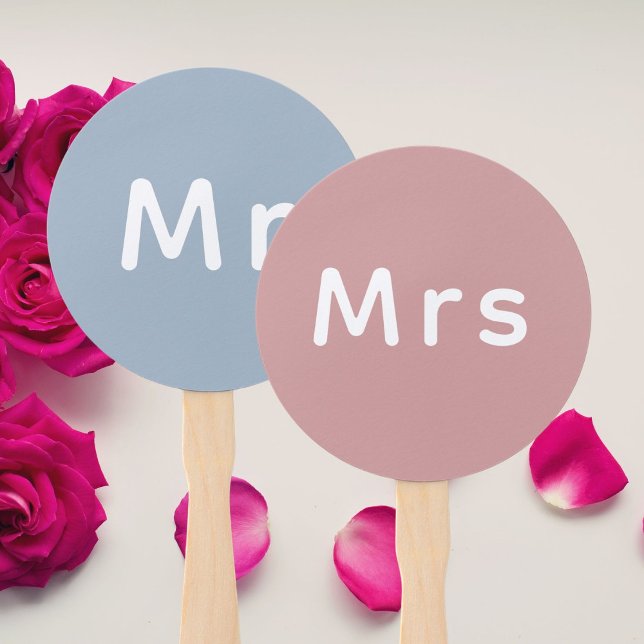 Just Married Mr. & Mrs. | Hochzeitsmonogramm Fächer (Von Creator hochgeladen)